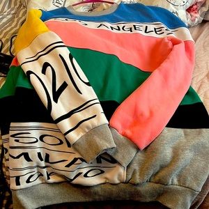 tunic sweatshirt multi color